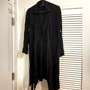 Light duster coat, black